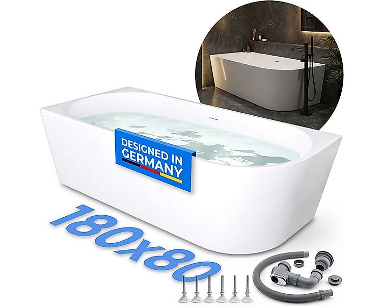Belvit Badewanne halbfreistehend & freistehend aus Acryl – Eckbadewanne ode günstig online kaufen