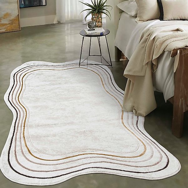 Mazovia Designteppich Modern Unregelmäßig Teppich Weich günstig online kaufen