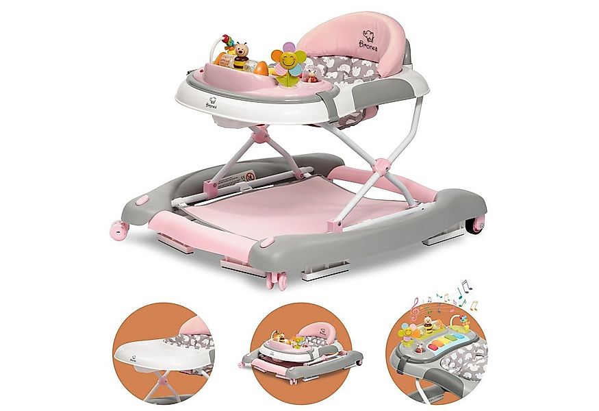 Bronea Lauflernhilfe 4in1 Gehfrei Baby Lauflernwagen Schaukel Lauflernhilfe günstig online kaufen