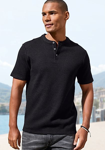 John Devin T-Shirt "Kurzarm-Poloshirt aus Struktur-Qualität" mit modischem günstig online kaufen