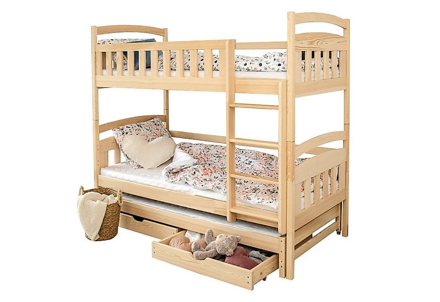 Kids Collective Etagenbett Hochbett Stockbett Kinderbett 90x200 cm mit Ausz günstig online kaufen