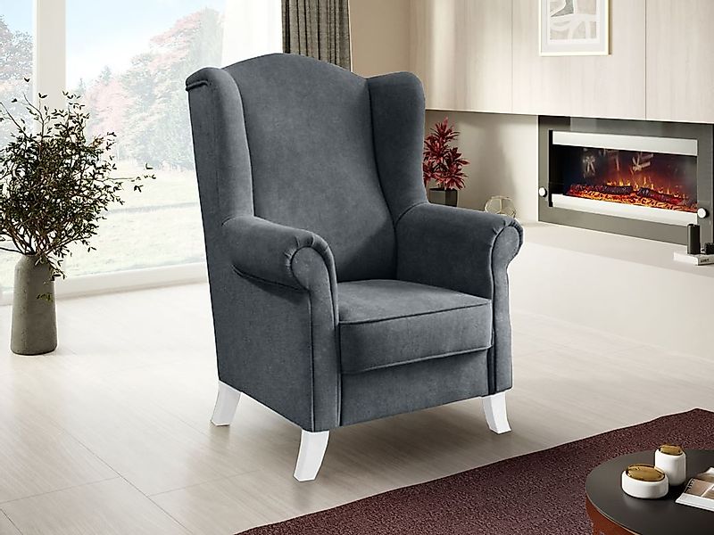 Beautysofa Ohrensessel LEONARDO Sessel Wohnzimmersessel, Fernsehsessel günstig online kaufen