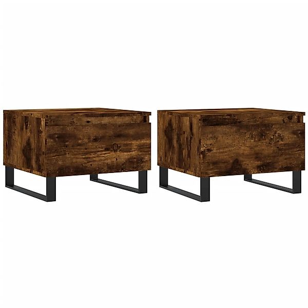 vidaXL Couchtische 2 Stk Räuchereiche 50x46x35 cm Holzwerkstoff 830887 günstig online kaufen