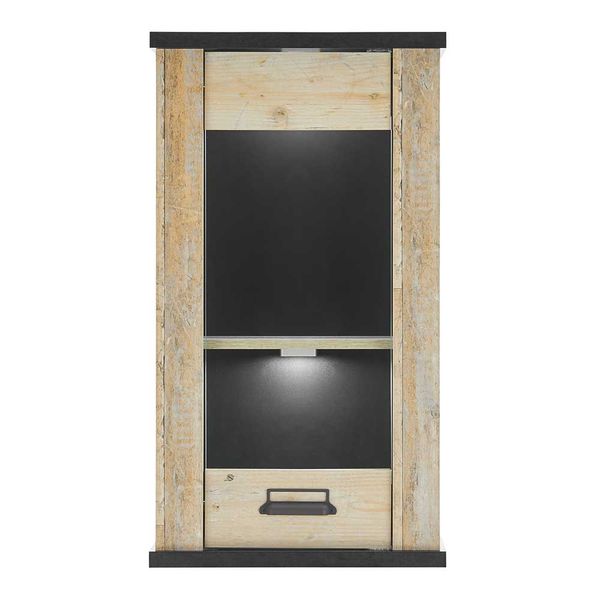 Landhaus Oberschrank Küche mit Glastür 50 cm breit - 90 cm hoch günstig online kaufen