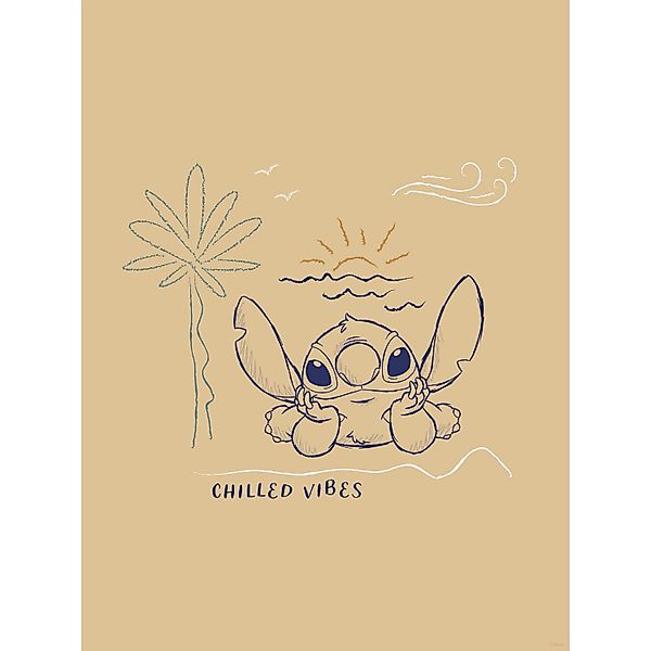 Komar Wandbild Disney Lilo and Stitch Chilled Vibes 30 cm x 40 cm günstig online kaufen