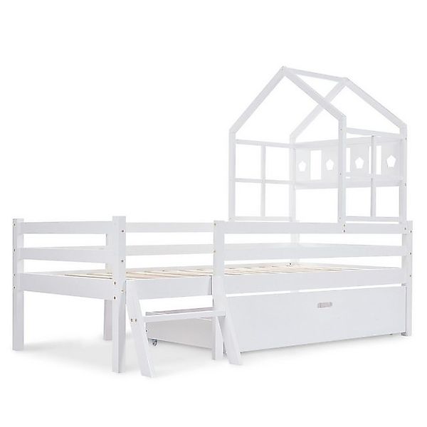 Gotagee Kinderbett Hausbett Leiter Schubladen Einzelbett Hochbett 90x200cm günstig online kaufen