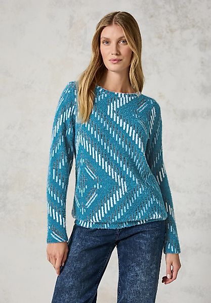Cecil Langarmshirt, Jacquard günstig online kaufen
