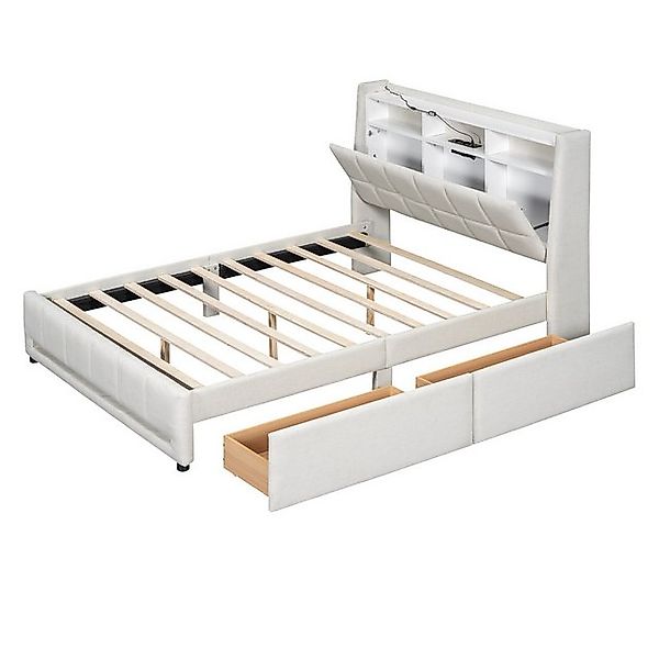 Gotagee Polsterbett Einzelbett Doppelbett 140x200cm Gästebett mit Stauraum günstig online kaufen