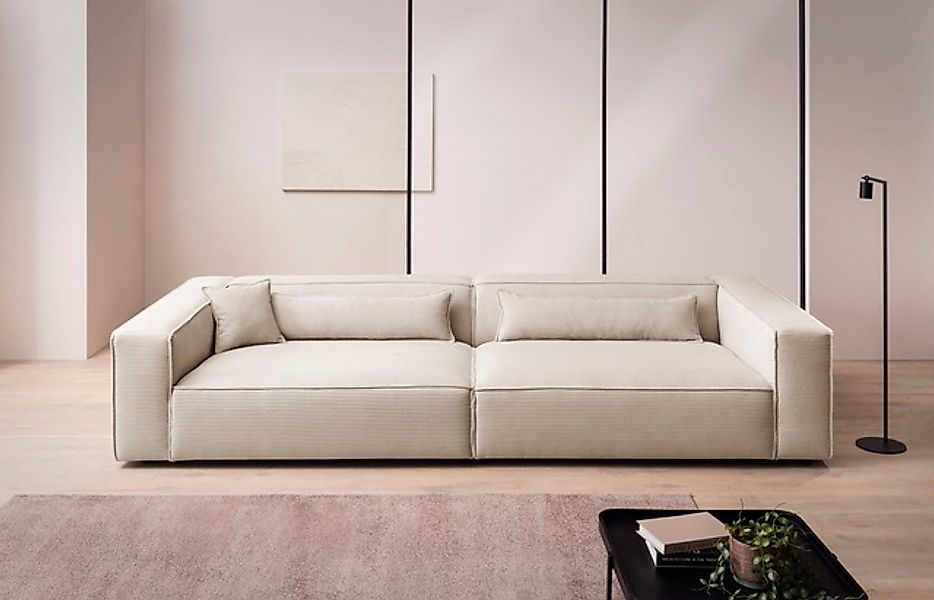 LeGer Home by Lena Gercke 3-Sitzer »PIARA XXL, Sofa mit Kedernaht in Cord, günstig online kaufen