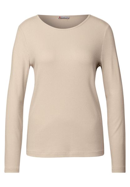 STREET ONE Langarmshirt Shirt mit Rippstruktur günstig online kaufen