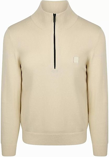 BOSS Kanobix Half Zip Pullover Ecru  - Größe 3XL günstig online kaufen