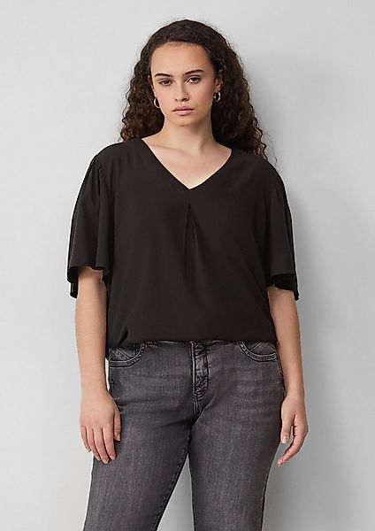 QS Kurzarmbluse Bluse Bluse mit Puffärmeln günstig online kaufen
