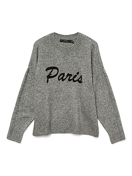 Vero Moda Strickpullover VMBOOM LS O-NECK TEXT PULLOVER NOOS günstig online kaufen