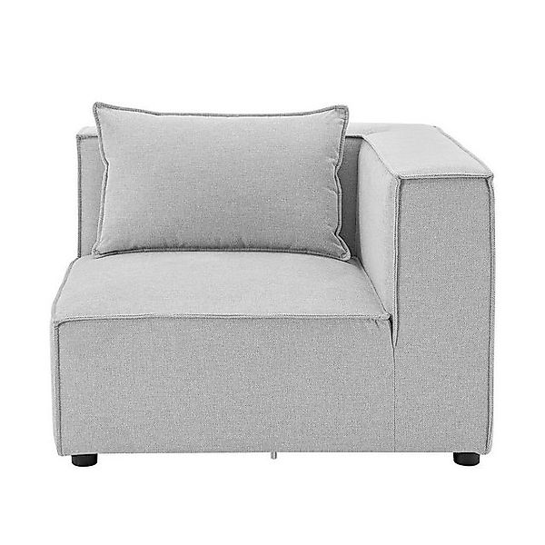 Juskys Sofa Domas, Ecksofa Rechts mit Armlehne & Kissen, modulares Sofa für günstig online kaufen