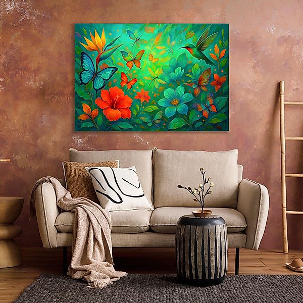 queence Acrylglasbild "Leichtigkeit", Blätter-Blätterbilder-Blumen-Blumenbi günstig online kaufen