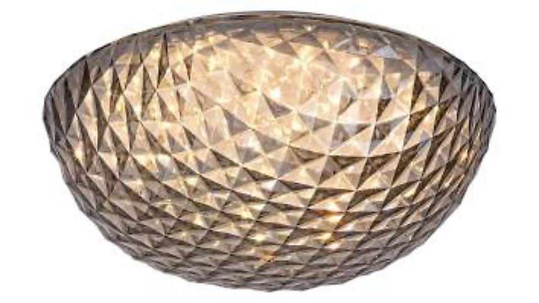Runde LED Deckenlampe FEERRO Ø30,5cm in Bernstein günstig online kaufen