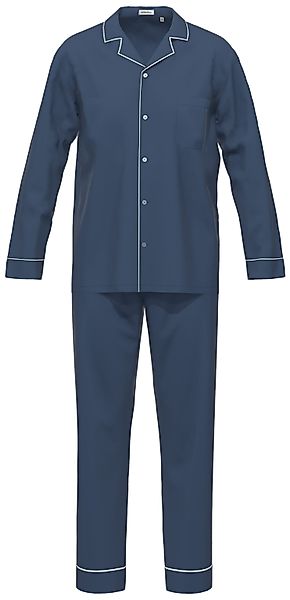 seidensticker Schlafanzug Herren Pyjama geknöpft lang günstig online kaufen
