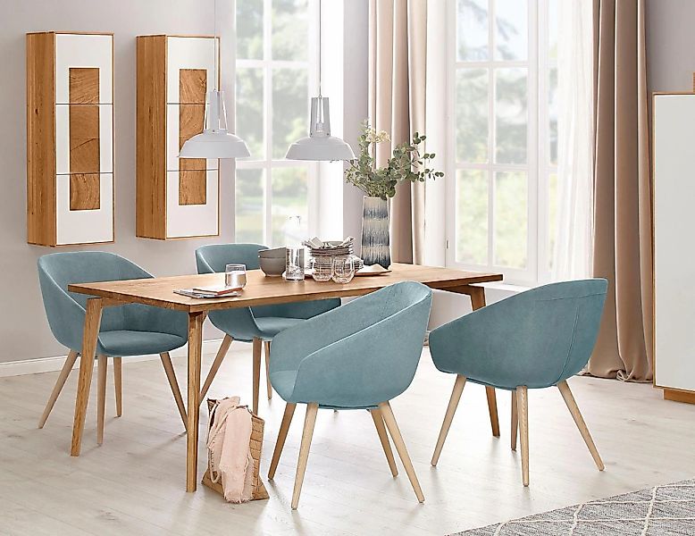 whiteoak Esstisch "Lanzo", aus massivem Eichenholz in hochwertiger Verarbei günstig online kaufen