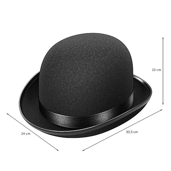 Wellgro Zylinder 4x Hut Melone schwarz günstig online kaufen