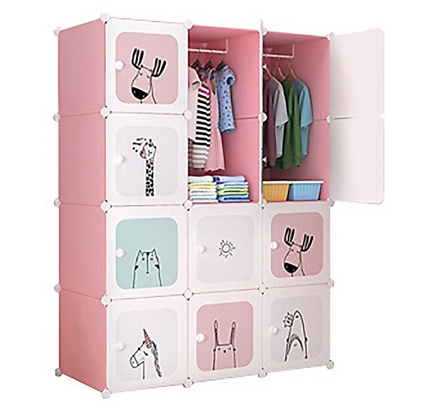 GarveeMore Kinderkleiderschrank Kinderkleiderschrank Kinderregal Schuhregal günstig online kaufen