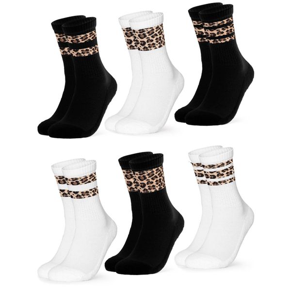 OCCULTO Tennissocken Damen Leoparden Muster Tennis günstig online kaufen