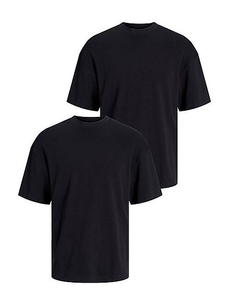 Jack & Jones T-Shirt 2er-SET Basic T-Shirt Rundhals Dropped Shoulder Oversi günstig online kaufen