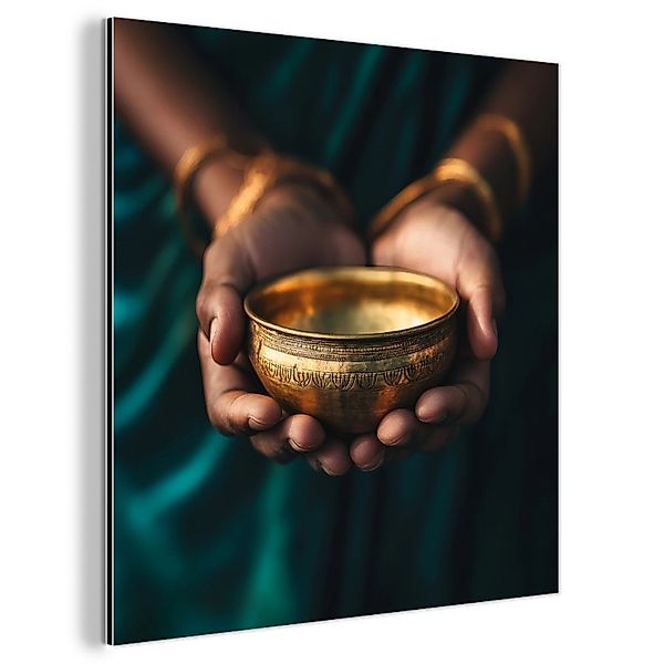 MuchoWow Metallbild Gold - Schale - günstig online kaufen