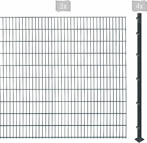Arvotec Doppelstabmattenzaun "ESSENTIAL 203 zum Aufschrauben", Zaunhöhe 203 günstig online kaufen