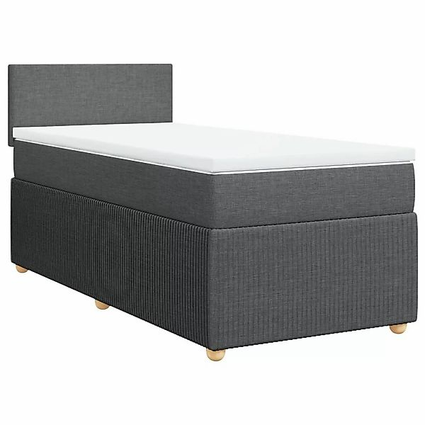 vidaXL Boxspringbett mit Matratze Dunkelgrau 90x190 cm Stoff2102555 günstig online kaufen