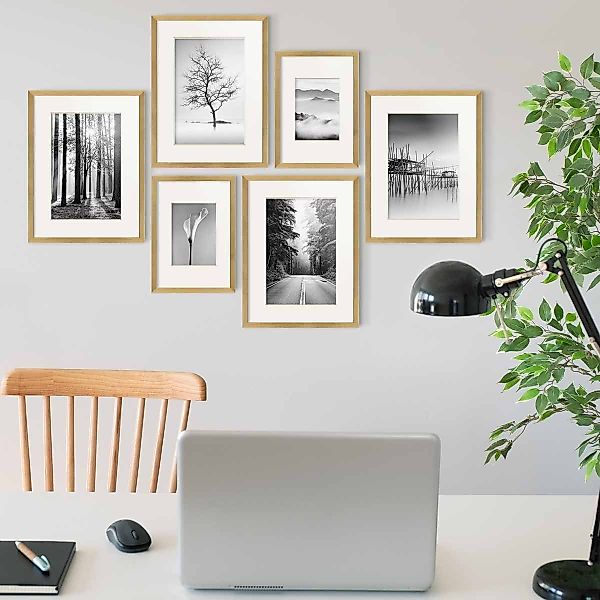 PHOTOLINI Bilderrahmen 6er Set Modern Schmal günstig online kaufen