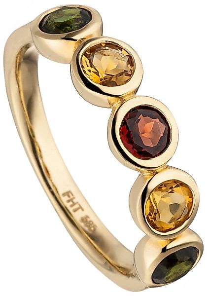 JOBO Fingerring Ring mit Citrin Granat günstig online kaufen