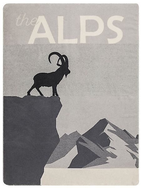 Wohndecke Kurzflor 'Steinbock' 150 x 200 cm Filz - Grau, DAVID FUSSENEGGER günstig online kaufen