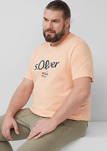 s.Oliver Kurzarmshirt Baumwoll-T-Shirt mit Logo-Print günstig online kaufen
