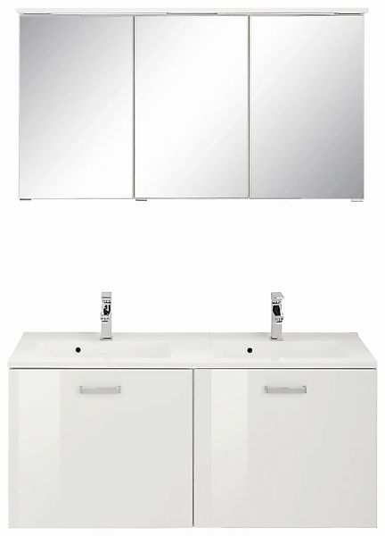 welltime Badmöbel-Set "Ravenna" 2 Stk. tlg. Doppelwaschplatz, Breite 120 cm günstig online kaufen