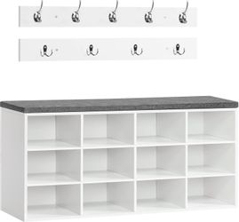 Hoobro Garderobe Wandgarderobe mit 9 Haken, günstig online kaufen