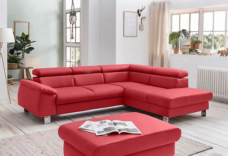 COTTA Ecksofa "Komaris L-Form", inklusive Kopf- bzw. Rückenverstellung, wah günstig online kaufen