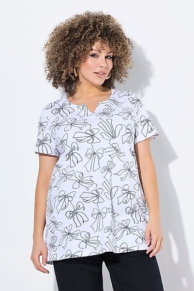 Ulla Popken T-Shirt T-Shirt Schleifen A-Linie günstig online kaufen