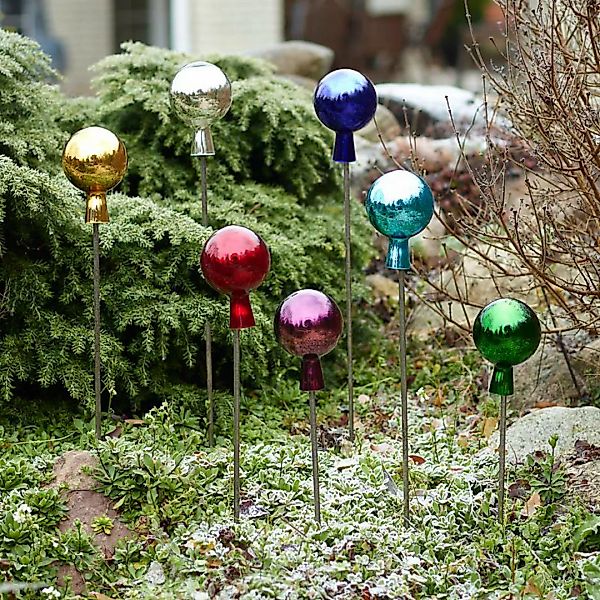 Rosenkugel grün verspiegelt Gartenflair 19cm günstig online kaufen