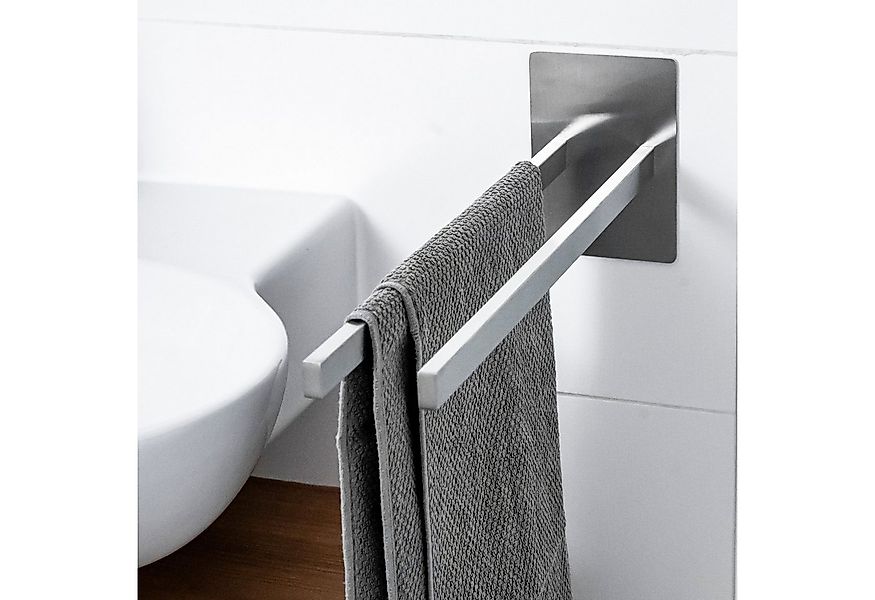 ELMOWO Doppelhandtuchhalter ohne Bohren aus Edelstahl für 2 Handtücher zur günstig online kaufen