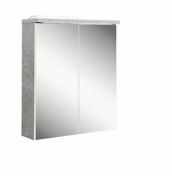 Spiegelschrank 60 inkl LED Beleuchtung POOL von Bega Beton / Weiss günstig online kaufen