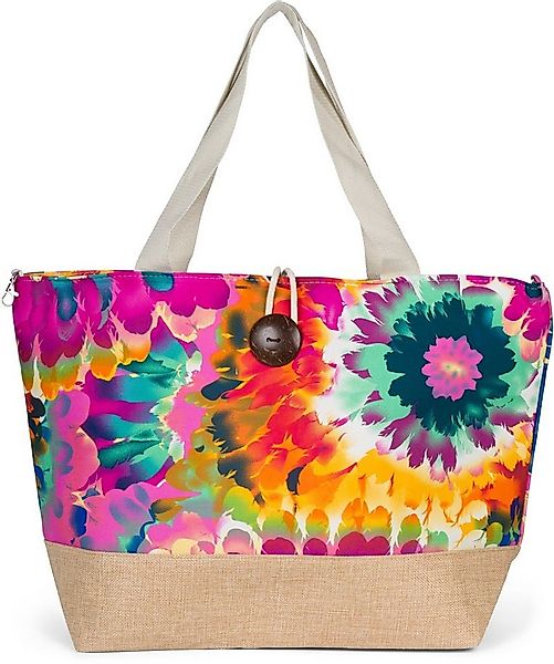 styleBREAKER Strandtasche Strandtasche mit Blumen Muster (1-tlg) günstig online kaufen