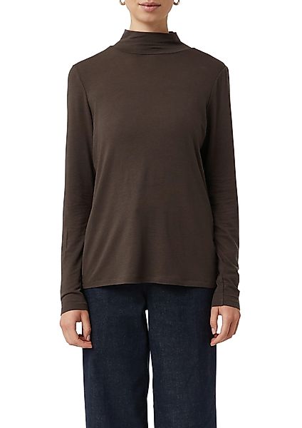 comma Langarmshirt aus Woll- und Lyocellmix günstig online kaufen