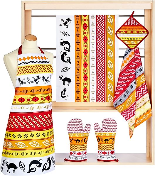 stuco Geschirrtuch Inka, (Set, 3-tlg), Jacquardgewebe günstig online kaufen