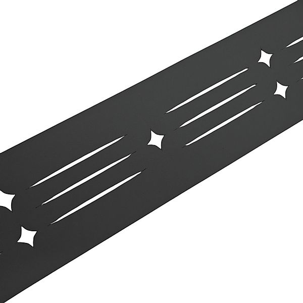 zaunzu Sichtschutz Dekor Starline mit Lasermuster für Doppelstabzaun Anthra günstig online kaufen