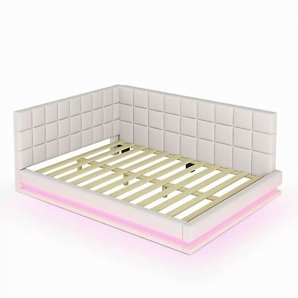 Rutaqian Daybed Polsterbett Schlafsofa mit LED Lichtleiste, USB Steckdose günstig online kaufen