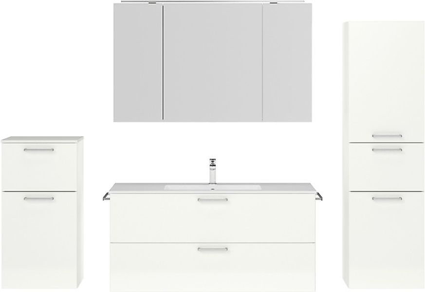 nobilia® Badmöbel-Set »Tolvina«, (4 St., vormontiert, mit Soft-Close), inkl günstig online kaufen