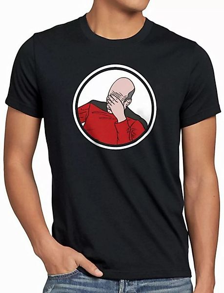 style3 T-Shirt Picard Facepalm meme star trek sternenflotte enterprise ncc- günstig online kaufen