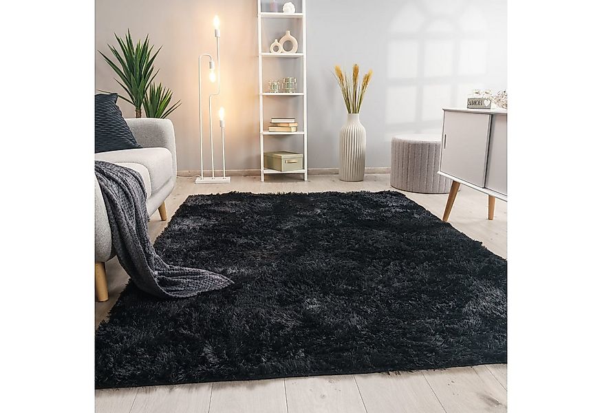 KADIMA DESIGN Teppich waschbar Unifarben Schlafzimmer Hochflor Teppich Shag günstig online kaufen