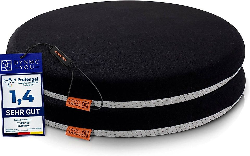 DYNMC you Sitzkissen Stuhl - Stuhlkissen 39x39 - Rund Set, Mittelhart H3 - günstig online kaufen