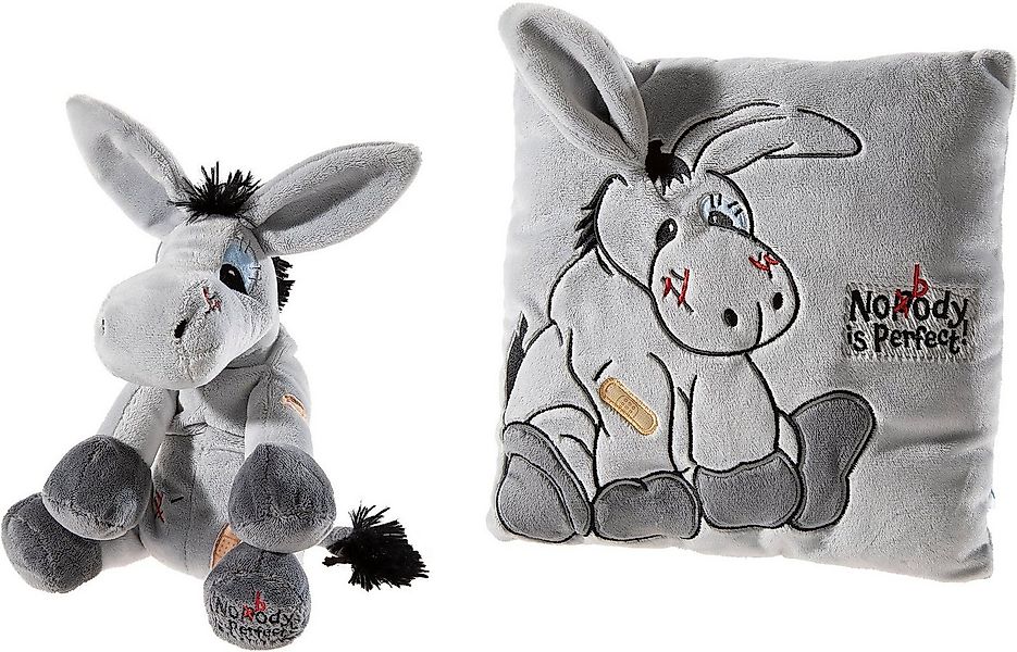 Heunec® Kuscheltier Esel Murphy und Kissen (Set, 2-St., Plüschtier und Kiss günstig online kaufen